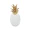 CosmoLiving by Cosmopolitan White Porcelain Modern Decorative Pineapple, 10" x 4" x 4"